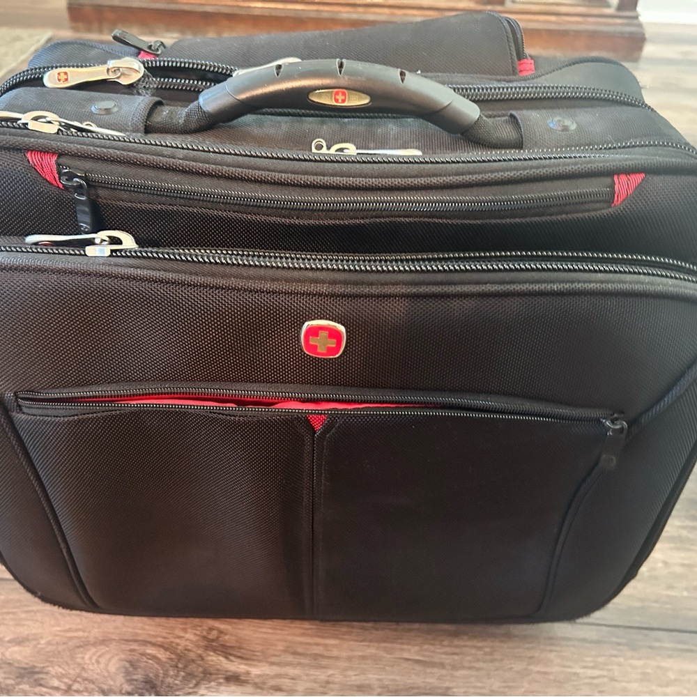 SwissGear Black and Red Laptop Bag Durable Professional Design.  Like new